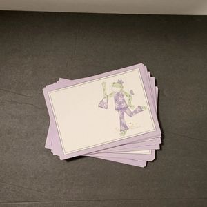 Kelly B. Rightsell Girl Frog Notecard/Invitations (99 cards in set)